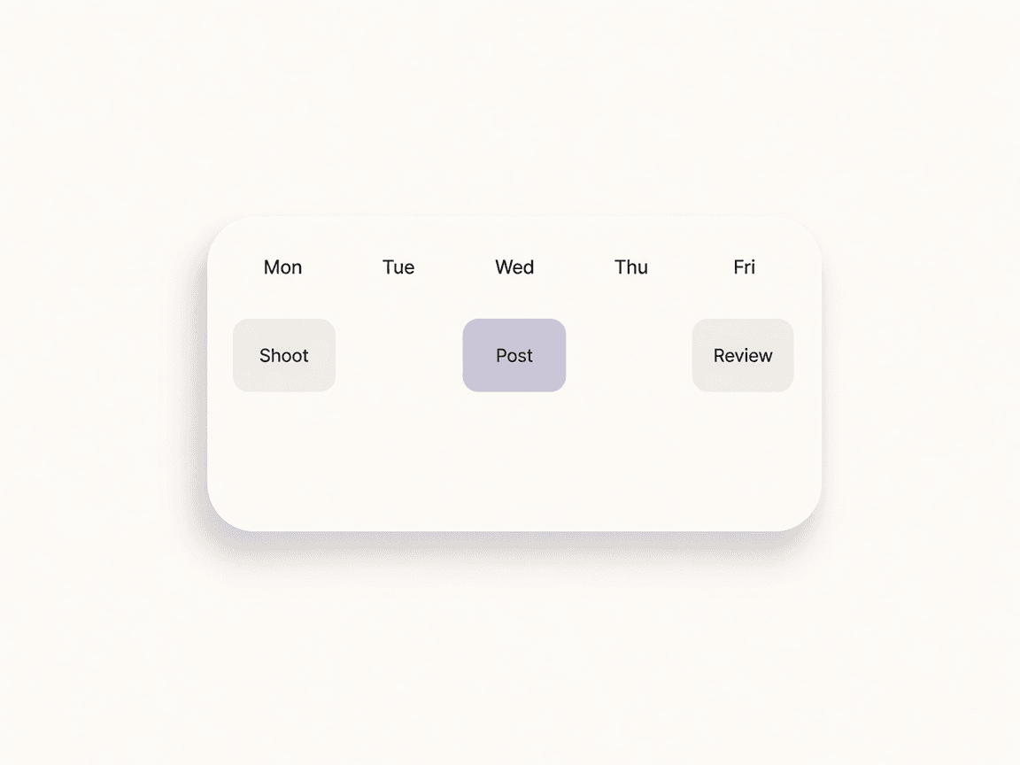 Floating calendar fragment with soft event chips